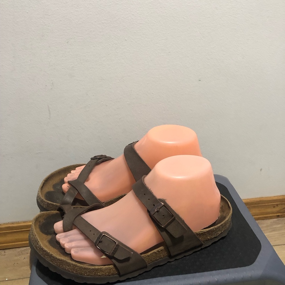 BIRKENSTOCK Mayari Women’s Brown Leather Sandals Size 9